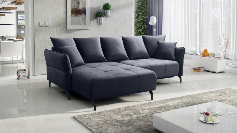 Fun Möbel Ecksofa Schlafsofa Sofa SADIE in Stoff Element, Ottomane Links oder Rechts, Rundumbezug, Bettkasten von Fun Möbel