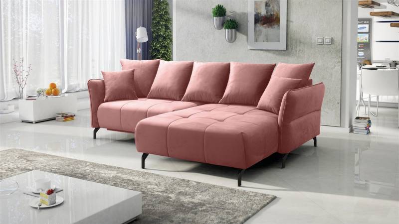 Fun Möbel Ecksofa Schlafsofa Sofa SADIE in Stoff Element, Ottomane Links oder Rechts, Rundumbezug, Bettkasten von Fun Möbel