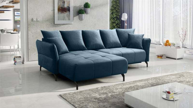 Fun Möbel Ecksofa Schlafsofa Sofa SADIE in Stoff Element, Ottomane Links oder Rechts, Rundumbezug, Bettkasten von Fun Möbel