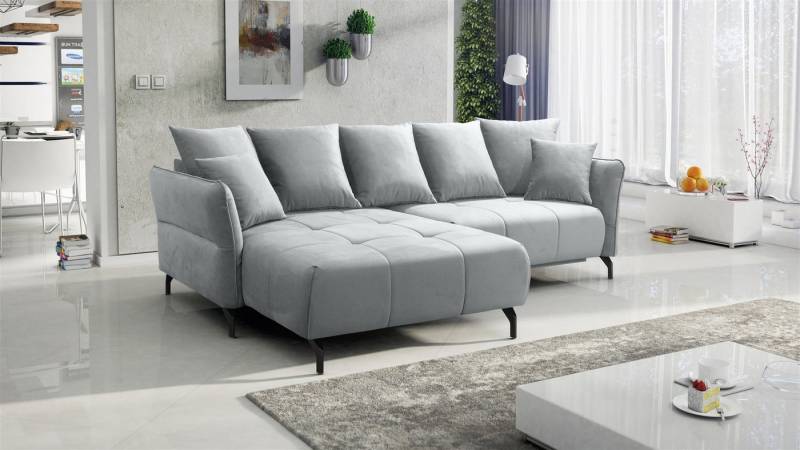 Fun Möbel Ecksofa Schlafsofa Sofa SADIE in Stoff Element, Ottomane Links oder Rechts, Rundumbezug, Bettkasten von Fun Möbel