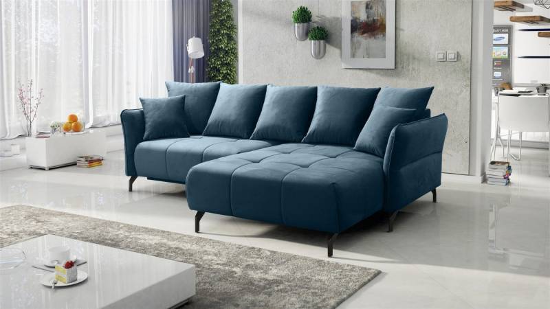 Fun Möbel Ecksofa Schlafsofa Sofa SADIE in Stoff Element, Ottomane Links oder Rechts, Rundumbezug, Bettkasten von Fun Möbel