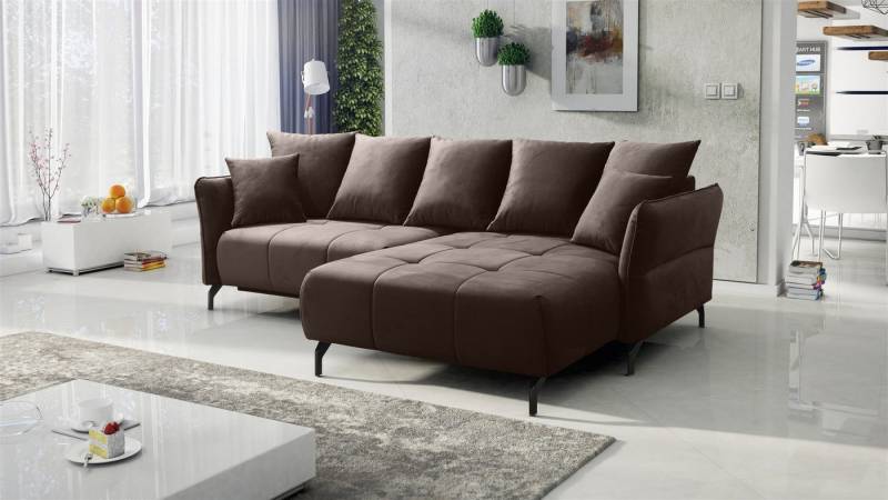 Fun Möbel Ecksofa Schlafsofa Sofa SADIE in Stoff Element, Ottomane Links oder Rechts, Rundumbezug von Fun Möbel