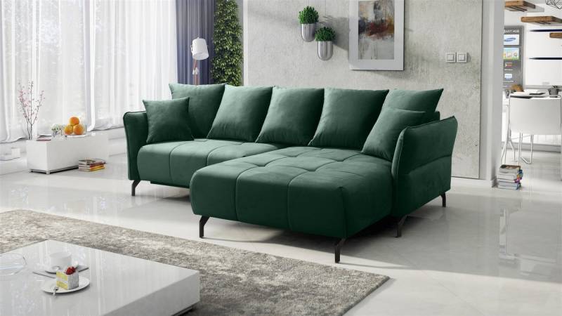 Fun Möbel Ecksofa Schlafsofa Sofa SADIE in Stoff Element, Ottomane Links oder Rechts, Rundumbezug von Fun Möbel