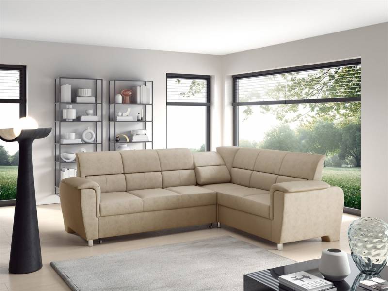 Fun Möbel Ecksofa Schlafsofa Sofa SALVADOR Stoff Texas, Bettkasten, mit Relaxfunktion von Fun Möbel