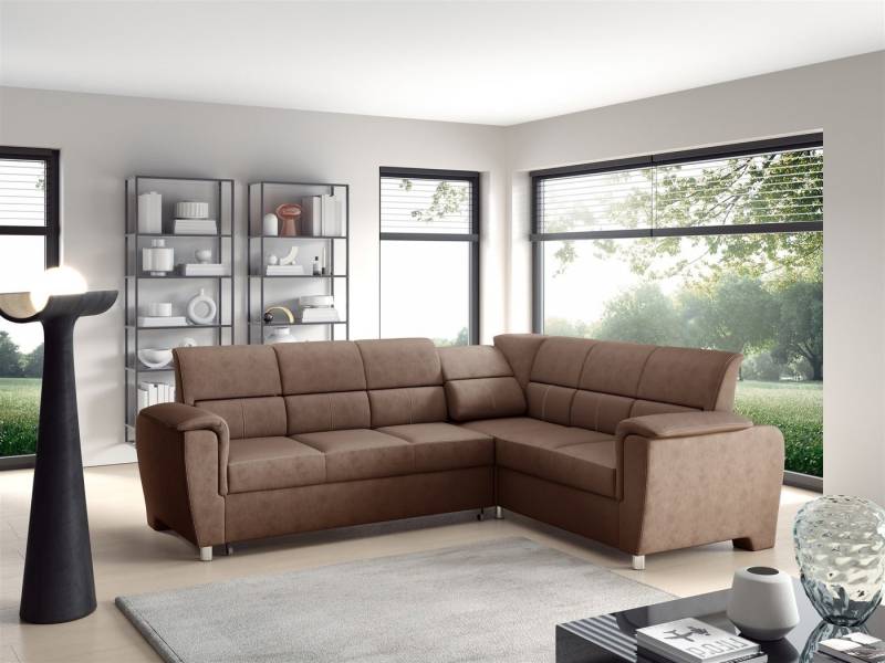 Fun Möbel Ecksofa Schlafsofa Sofa SALVADOR Stoff Texas, Bettkasten, mit Relaxfunktion von Fun Möbel