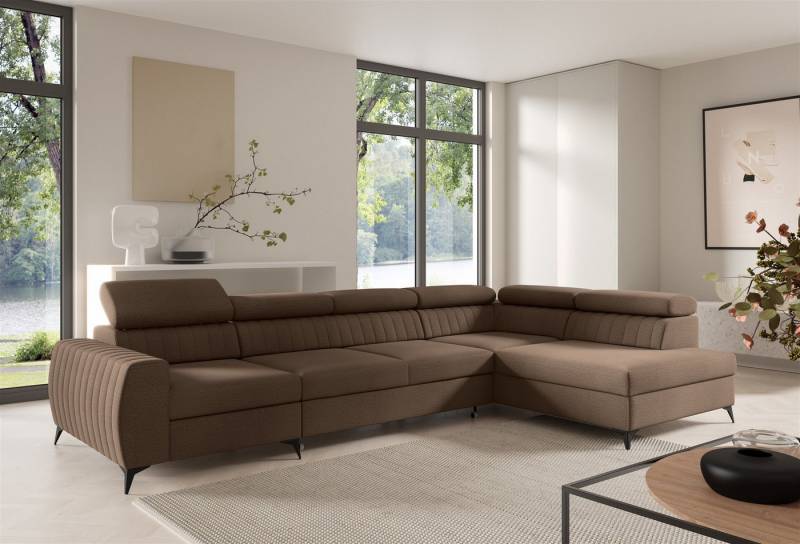 Fun Möbel Ecksofa Schlafsofa Sofa TORONTO XL Stoff Element, inkl. 2 x Bettkasten von Fun Möbel