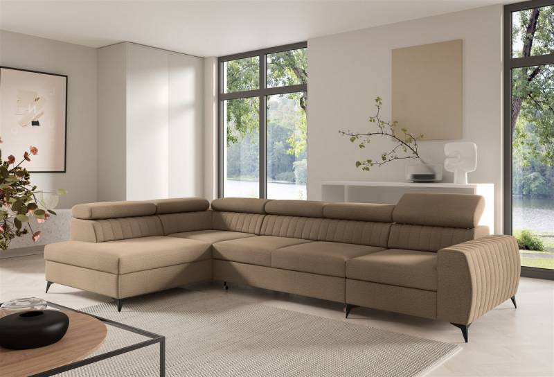 Fun Möbel Ecksofa Schlafsofa Sofa TORONTO XL Stoff Element, inkl. 2 x Bettkasten von Fun Möbel