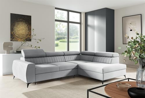 Fun Möbel Ecksofa Schlafsofa Sofa Toronto Stoff Element (Hellgrau, Seite: Rechts) von Fun Möbel