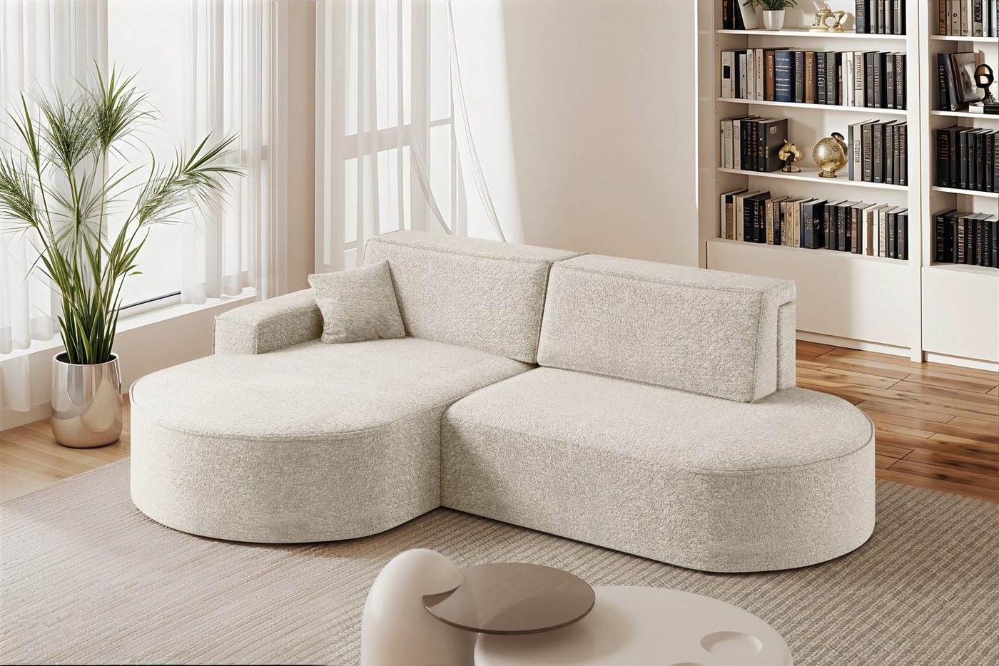 Fun Möbel Ecksofa Schlafsofa Sofa VENEDIG, Ottomane Rechts oder Links, Inkl. Bettkasten und 1 Zierkissen Fun Möbel Ecksofa Schlafsofa Sofa VENEDIG, Ottomane Rechts oder Links, Inkl. Bettkasten und 1 Zierkissen von Fun Möbel