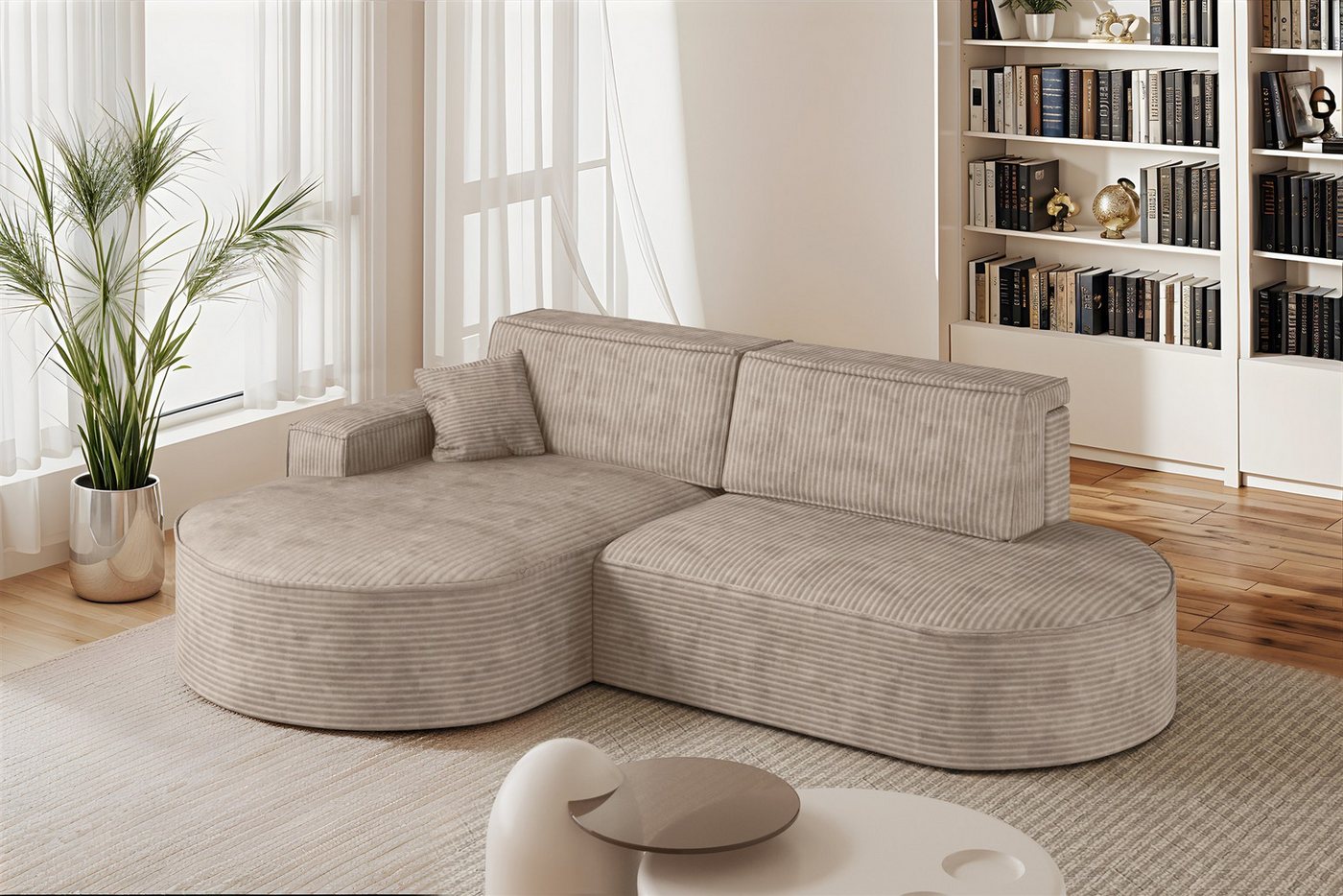 Fun Möbel Ecksofa Schlafsofa Sofa VENEDIG, Ottomane Rechts oder Links, Inkl. Bettkasten und 1 Zierkissen Fun Möbel Ecksofa Schlafsofa Sofa VENEDIG, Ottomane Rechts oder Links, Inkl. Bettkasten und 1 Zierkissen von Fun Möbel