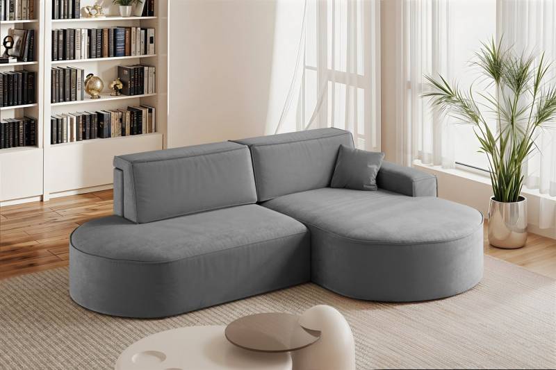 Fun Möbel Ecksofa Schlafsofa Sofa VENEDIG, Ottomane Rechts oder Links, Inkl. Bettkasten und 1 Zierkissen von Fun Möbel