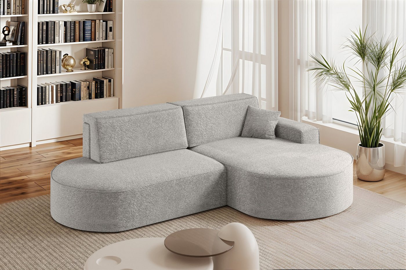 Fun Möbel Ecksofa Schlafsofa Sofa VENEDIG, Ottomane Rechts oder Links, Inkl. Bettkasten und 1 Zierkissen Fun Möbel Ecksofa Schlafsofa Sofa VENEDIG, Ottomane Rechts oder Links, Inkl. Bettkasten und 1 Zierkissen von Fun Möbel
