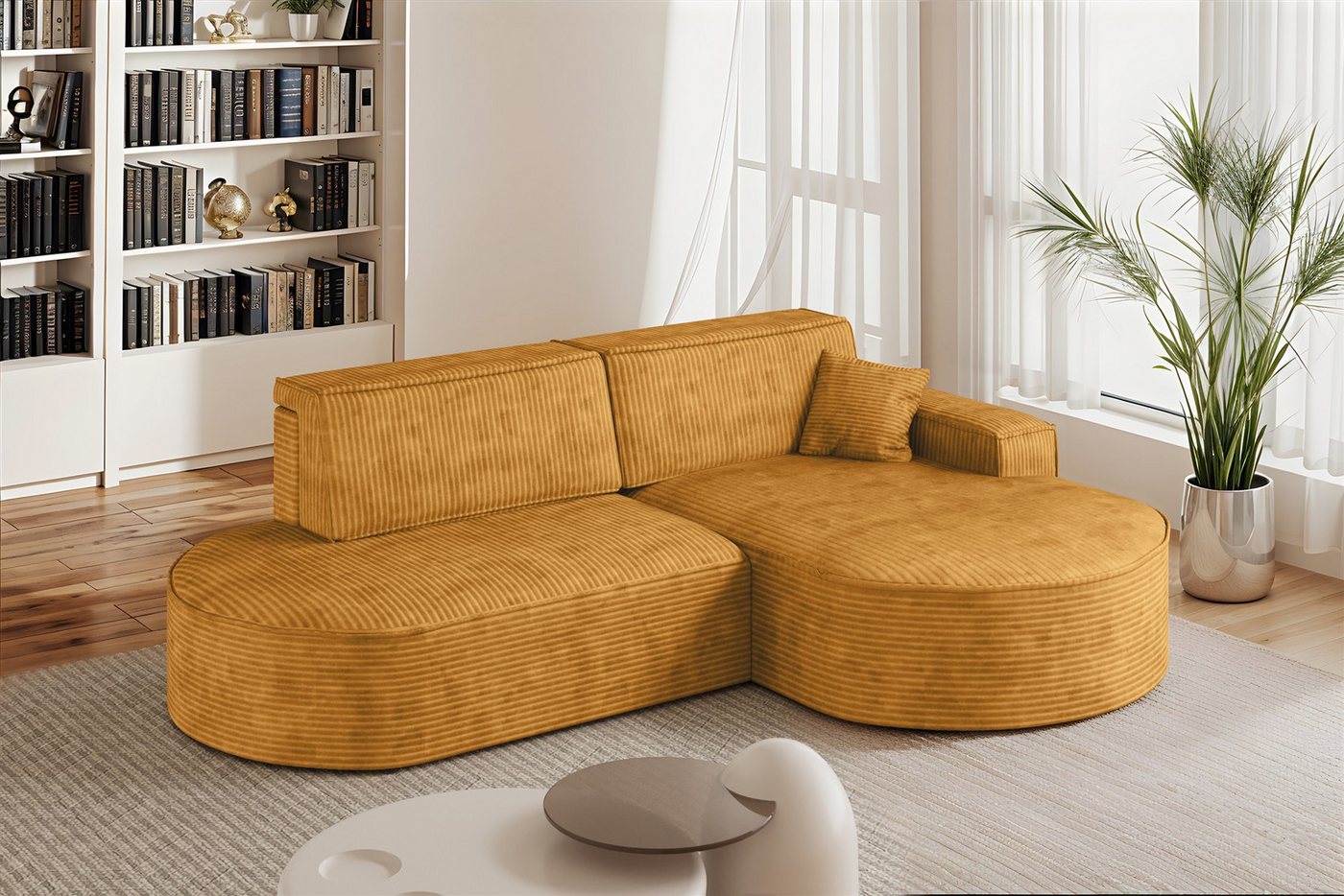 Fun Möbel Ecksofa Schlafsofa Sofa VENEDIG, Ottomane Rechts oder Links, Inkl. Bettkasten und 1 Zierkissen Fun Möbel Ecksofa Schlafsofa Sofa VENEDIG, Ottomane Rechts oder Links, Inkl. Bettkasten und 1 Zierkissen von Fun Möbel