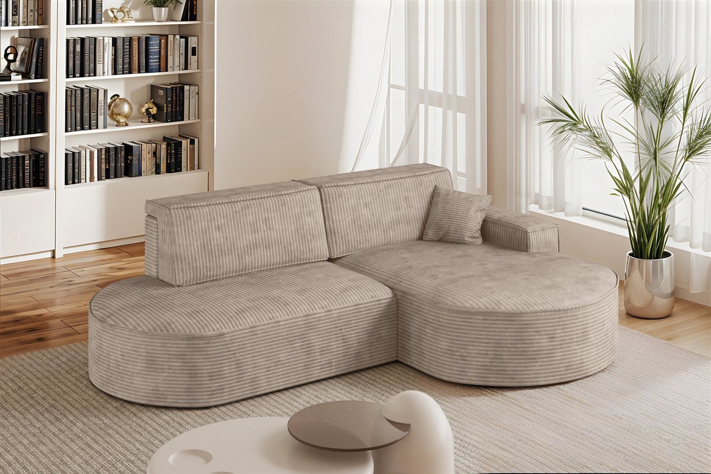 Fun Möbel Ecksofa Schlafsofa Sofa VENEDIG, Ottomane Rechts oder Links, Inkl. Bettkasten und 1 Zierkissen Fun Möbel Ecksofa Schlafsofa Sofa VENEDIG, Ottomane Rechts oder Links, Inkl. Bettkasten und 1 Zierkissen von Fun Möbel
