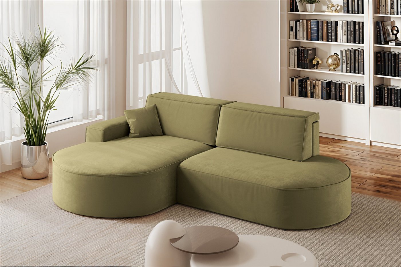 Fun Möbel Ecksofa Schlafsofa Sofa VENEDIG, Ottomane Rechts oder Links, Inkl. Bettkasten und 1 Zierkissen Fun Möbel Ecksofa Schlafsofa Sofa VENEDIG, Ottomane Rechts oder Links, Inkl. Bettkasten und 1 Zierkissen von Fun Möbel