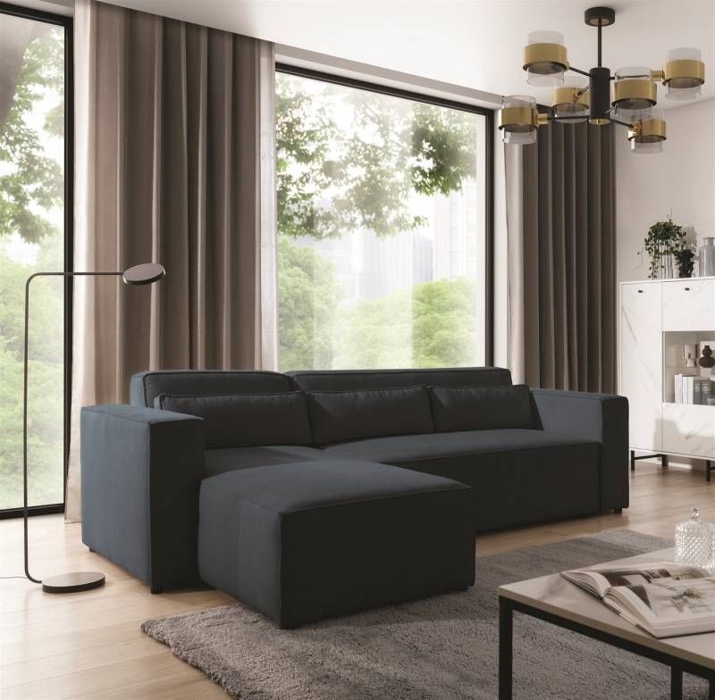 Fun Möbel Ecksofa Schlafsofa WALDO in Stoff, inkl. 3 Rückenkissen, inkl. Schlaffunktion mit Bettkasten von Fun Möbel