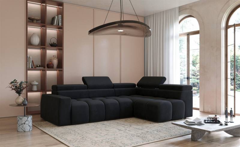 Fun Möbel Ecksofa Sofa Designersofa FUN NUBE in Stoff Salvador, Ottomane Rechts oder Links, Einstellbare Kopfstützen (x5) von Fun Möbel