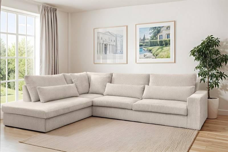 Fun Möbel Ecksofa Sofa FUN DIGNA mit Ottomane in Stoff Poso, Rundumbezug Fun Möbel Ecksofa Sofa FUN DIGNA mit Ottomane in Stoff Poso, Rundumbezug von Fun Möbel