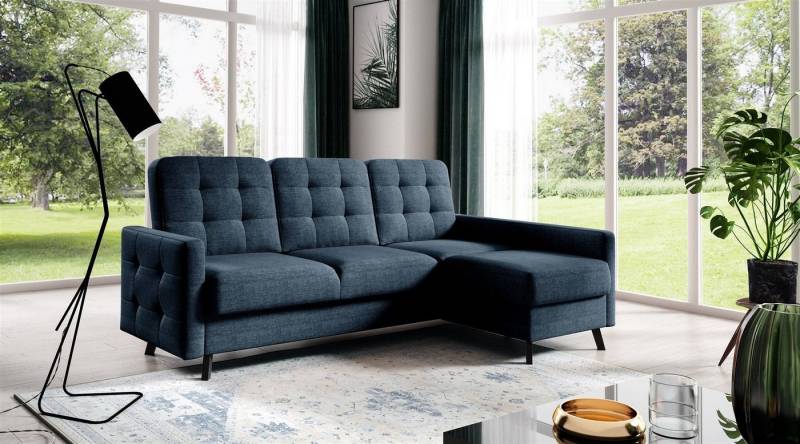 Fun Möbel Ecksofa Sofa GARNET in Stoff Luis, Inkl. 1 x Bettkasten und Schlaffunktion, Rundumbezug von Fun Möbel