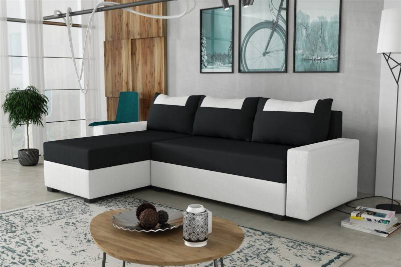 Fun Möbel Ecksofa Sofa HEDVIG Ottomane Rechts oder Links, Rundumbezug, inkl. Schlaffunktion mit 1 Bettkasten Fun Möbel Ecksofa Sofa HEDVIG Ottomane Rechts oder Links, Rundumbezug, inkl. Schlaffunktion mit 1 Bettkasten von Fun Möbel