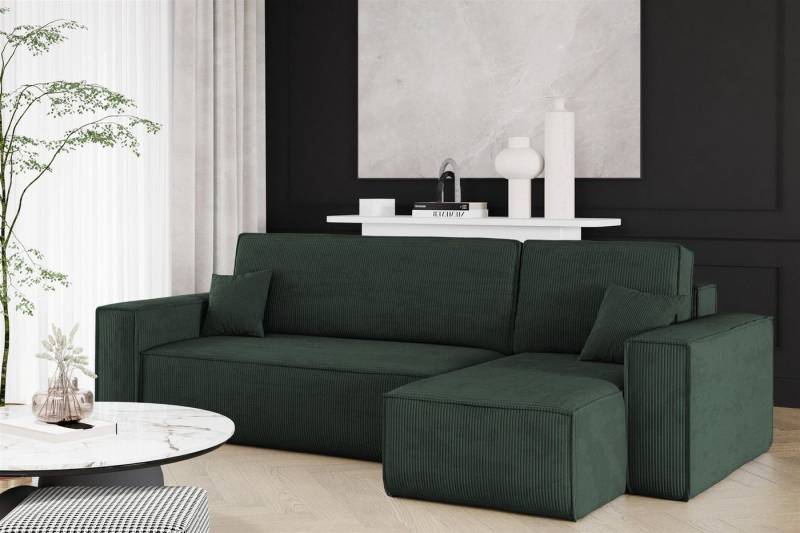 Fun Möbel Ecksofa Sofa MARIS mit Ottomane in Stoff Poso, mit Schlaffunktion, Rundumbezug von Fun Möbel