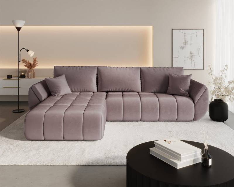 Fun Möbel Ecksofa Sofa MISATO mit Schlaffunktion in Stoff, incl. Bettkasten, Rundumbezug von Fun Möbel