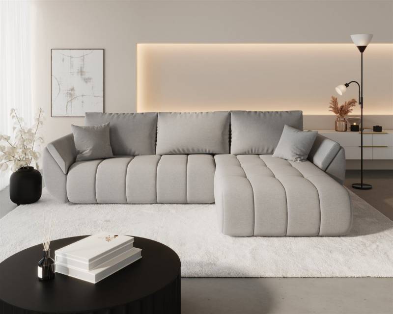 Fun Möbel Ecksofa Sofa MISATO mit Schlaffunktion in Stoff, incl. Bettkasten, Rundumbezug von Fun Möbel