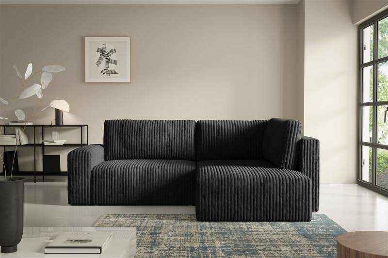 Fun Möbel Ecksofa Sofa NATALIA XL mit Schlaffunktion in Stoff Tilia, mit Bettkasten, Ottomane Links oder Rechts von Fun Möbel