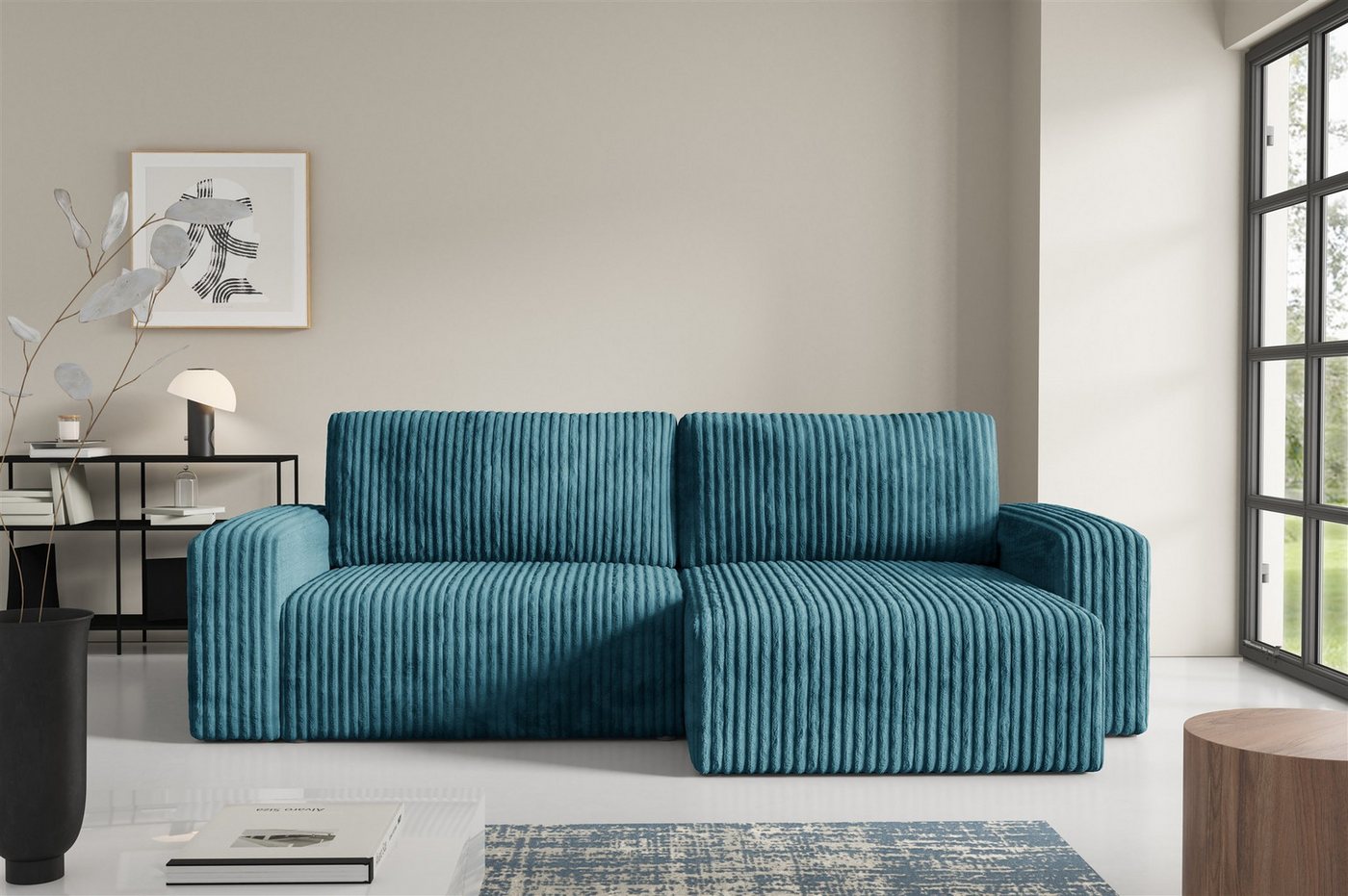 Fun Möbel Ecksofa Sofa NATALIA mit Schlaffunktion in Stoff Tilia, Rundumbezug, Ottomane Links oder Rechts Fun Möbel Ecksofa Sofa NATALIA mit Schlaffunktion in Stoff Tilia, Rundumbezug, Ottomane Links oder Rechts von Fun Möbel