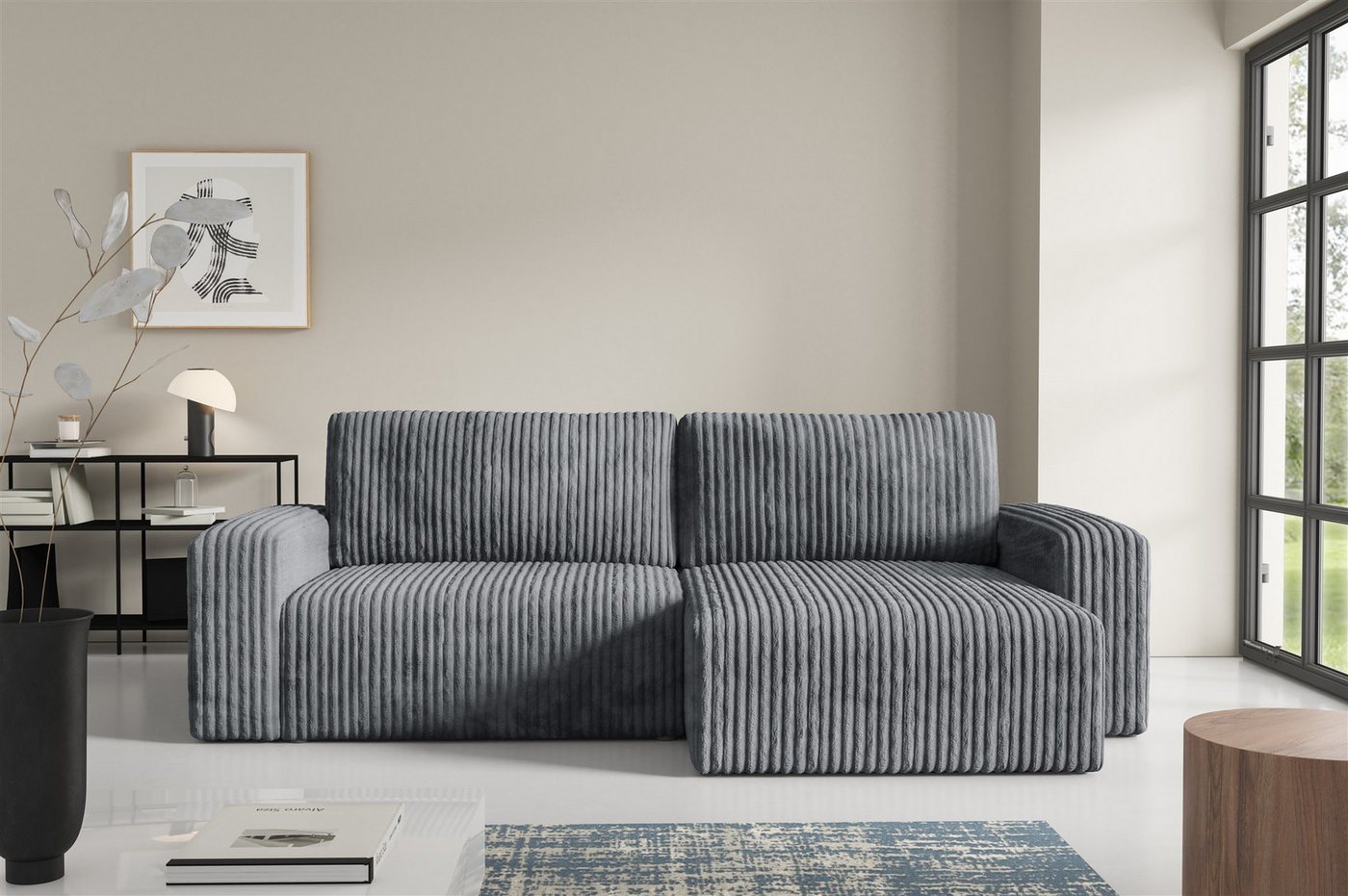 Fun Möbel Ecksofa Sofa NATALIA mit Schlaffunktion in Stoff Tilia, Rundumbezug, Ottomane Links oder Rechts Fun Möbel Ecksofa Sofa NATALIA mit Schlaffunktion in Stoff Tilia, Rundumbezug, Ottomane Links oder Rechts von Fun Möbel