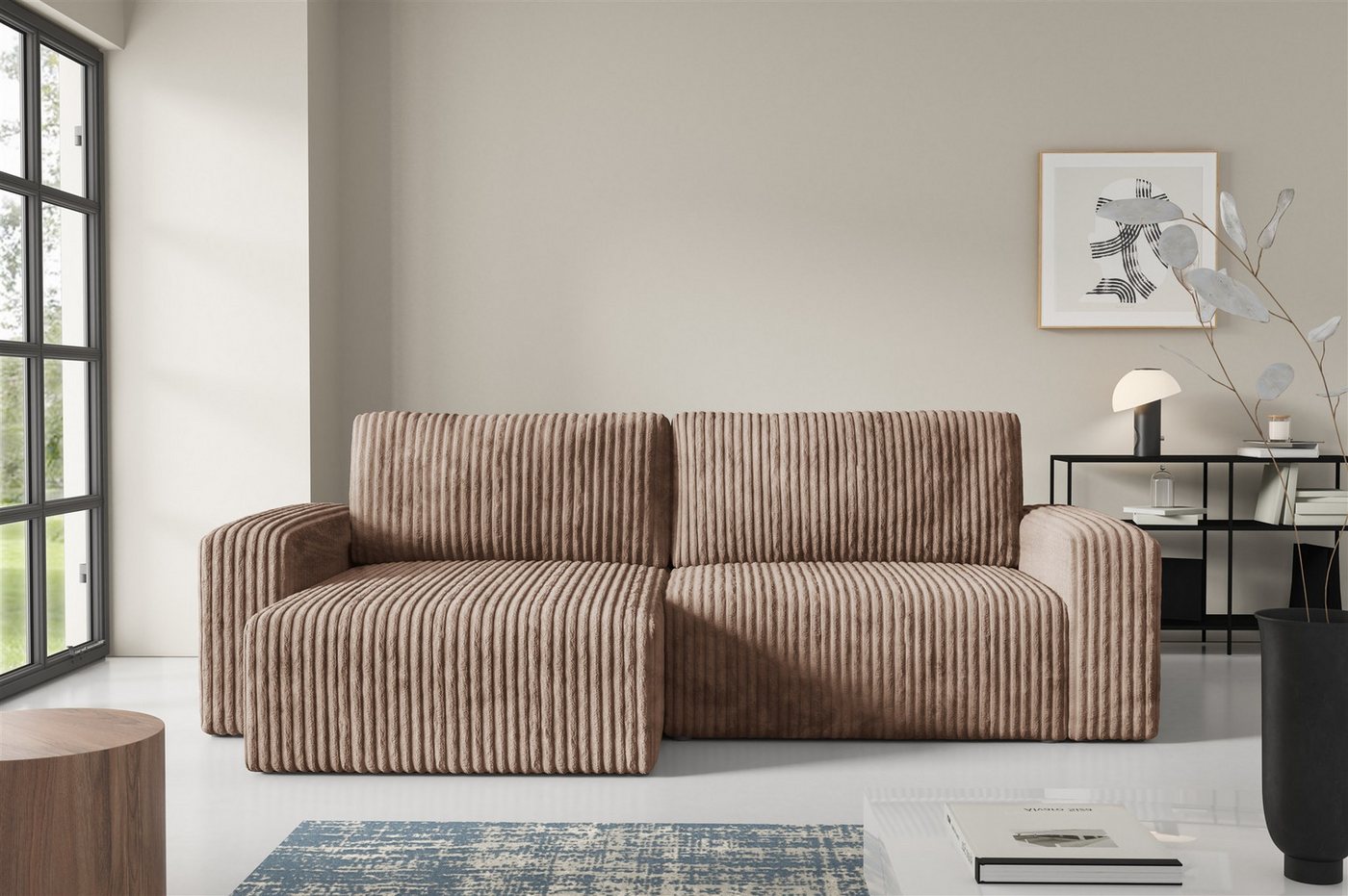 Fun Möbel Ecksofa Sofa NATALIA mit Schlaffunktion in Stoff Tilia, Rundumbezug, Ottomane Links oder Rechts Fun Möbel Ecksofa Sofa NATALIA mit Schlaffunktion in Stoff Tilia, Rundumbezug, Ottomane Links oder Rechts von Fun Möbel