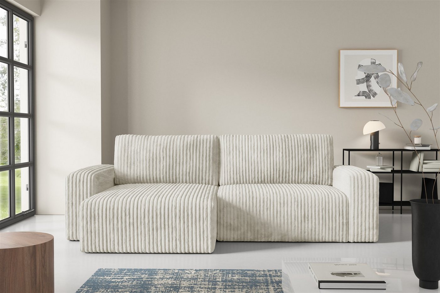 Fun Möbel Ecksofa Sofa NATALIA mit Schlaffunktion in Stoff Tilia, Rundumbezug, Ottomane Links oder Rechts Fun Möbel Ecksofa Sofa NATALIA mit Schlaffunktion in Stoff Tilia, Rundumbezug, Ottomane Links oder Rechts von Fun Möbel