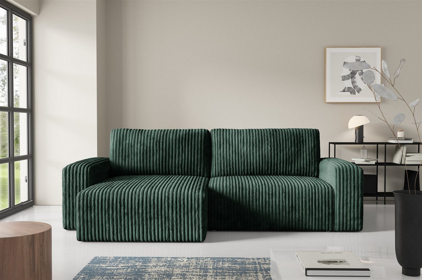 Fun Möbel Ecksofa Sofa NATALIA mit Schlaffunktion in Stoff Tilia, Rundumbezug, Ottomane Links oder Rechts Fun Möbel Ecksofa Sofa NATALIA mit Schlaffunktion in Stoff Tilia, Rundumbezug, Ottomane Links oder Rechts von Fun Möbel