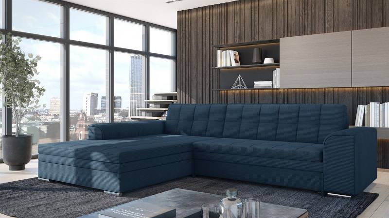 Fun Möbel Ecksofa Sofa SARRA Ottomane Links oder Rechts, in zwei verschiedenen Stoffen, inkl. Schlaffunktion, inkl. 4 Zierkissen Fun Möbel Ecksofa Sofa SARRA Ottomane Links oder Rechts, in zwei verschiedenen Stoffen, inkl. Schlaffunktion, inkl. 4 Zierkissen von Fun Möbel