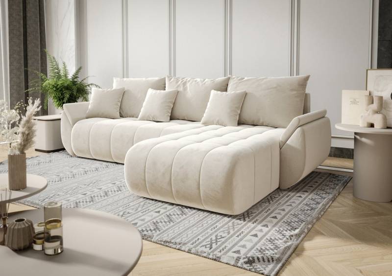 Fun Möbel Ecksofa Sofa Schlafsofa FUN IZUMO Stoff Monolith, inkl. 3 Zierkissen, inkl. Bettkasten von Fun Möbel