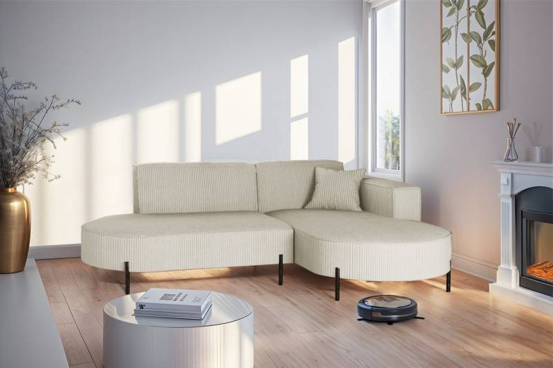 Fun Möbel Ecksofa Sofa VALENCIA XS in Stoff Scala, Ottomane Links oder Rechts, für Saugroboter geeignet Fun Möbel Ecksofa Sofa VALENCIA XS in Stoff Scala, Ottomane Links oder Rechts, für Saugroboter geeignet von Fun Möbel