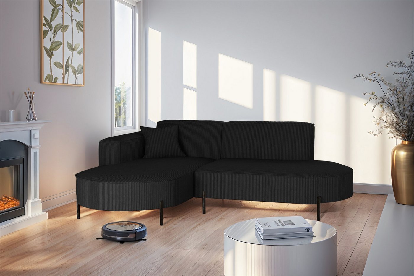 Fun Möbel Ecksofa Sofa VALENCIA XS in Stoff Scala, Ottomane Links oder Rechts, für Saugroboter geeignet Fun Möbel Ecksofa Sofa VALENCIA XS in Stoff Scala, Ottomane Links oder Rechts, für Saugroboter geeignet von Fun Möbel