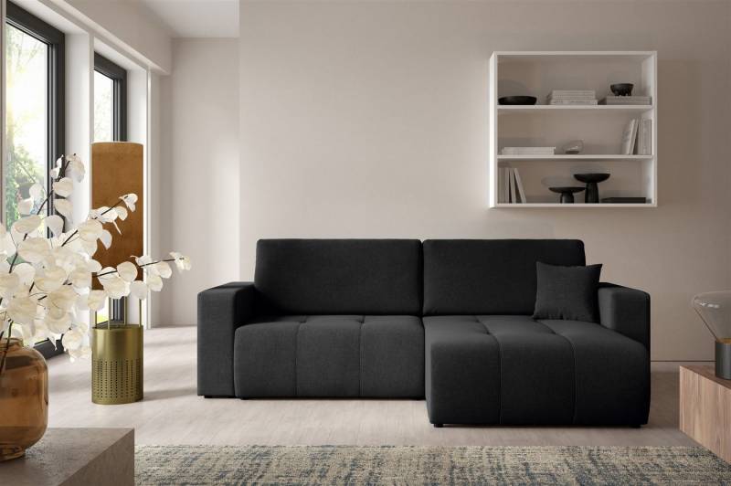 Fun Möbel Ecksofa Sofa mit Schlaffunktion AUGUSTO in Stoff Wind, Inkl. 2 Rücken und 1 Zierkissen von Fun Möbel