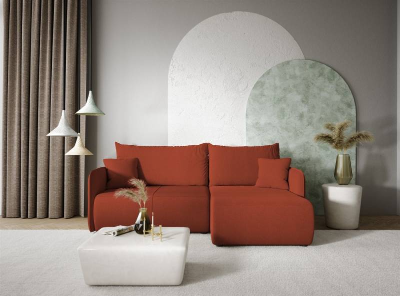 Fun Möbel Ecksofa Sofa mit Schlaffunktion FUN REGINA Stoff Curio, inkl. Bettkasten, Inkl.2 Rücken- und Zierkissen von Fun Möbel