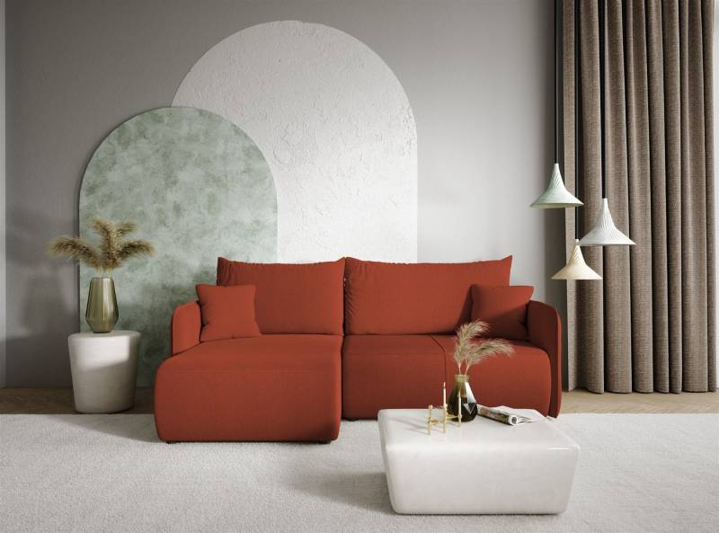 Fun Möbel Ecksofa Sofa mit Schlaffunktion FUN REGINA Stoff Curio, inkl. Bettkasten, Inkl.2 Rücken- und Zierkissen von Fun Möbel