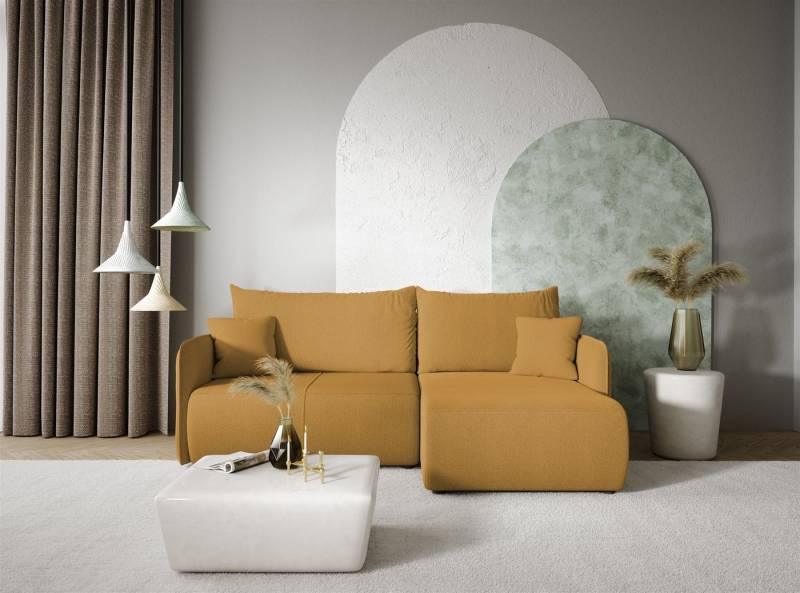Fun Möbel Ecksofa Sofa mit Schlaffunktion FUN REGINA Stoff Curio, inkl. Bettkasten, Inkl.2 Rücken- und Zierkissen von Fun Möbel