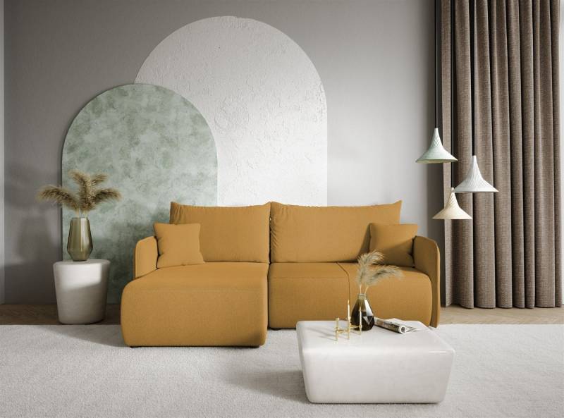 Fun Möbel Ecksofa Sofa mit Schlaffunktion FUN REGINA Stoff Curio, inkl. Bettkasten, Inkl.2 Rücken- und Zierkissen von Fun Möbel