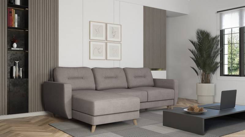 Fun Möbel Ecksofa Sofa mit Schlaffunktion MARLIES, Ottomane Rechts oder Links, Inkl. Schlaffunktion mit Bettkasten Fun Möbel Ecksofa Sofa mit Schlaffunktion MARLIES, Ottomane Rechts oder Links, Inkl. Schlaffunktion mit Bettkasten von Fun Möbel