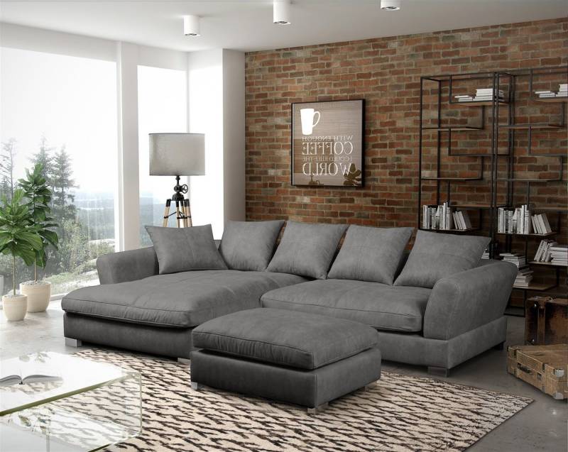 Fun Möbel Ecksofa TIZIAN in Stoff Salvador, inkl. 5 lose Rückenkissen, wahlweise mit oder ohne Polsterhocker Fun Möbel Ecksofa TIZIAN in Stoff Salvador, inkl. 5 lose Rückenkissen, wahlweise mit oder ohne Polsterhocker von Fun Möbel