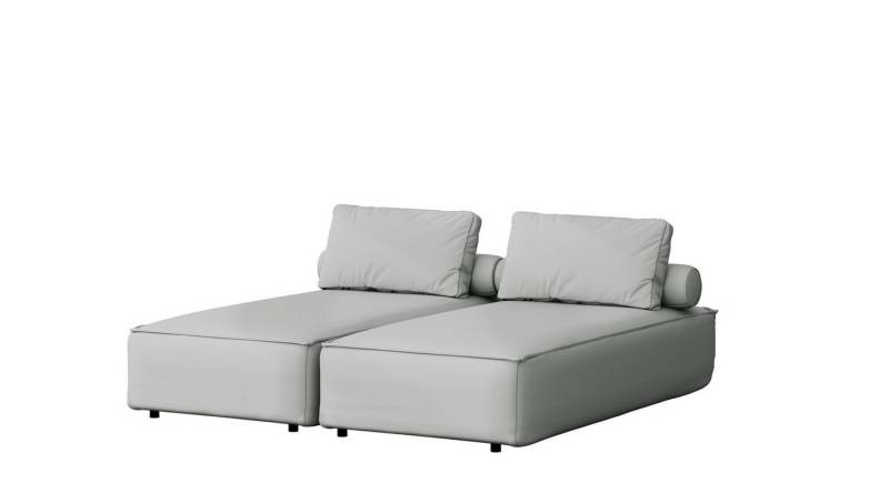 Fun Möbel Gartenliege Chaiselongue Sezlong Liege SUMMER, 2er-Set, 2 St., bestehend aus 2 Einzelliegen, inkl. 2 Rückenkissen und 2 Rollkissen von Fun Möbel