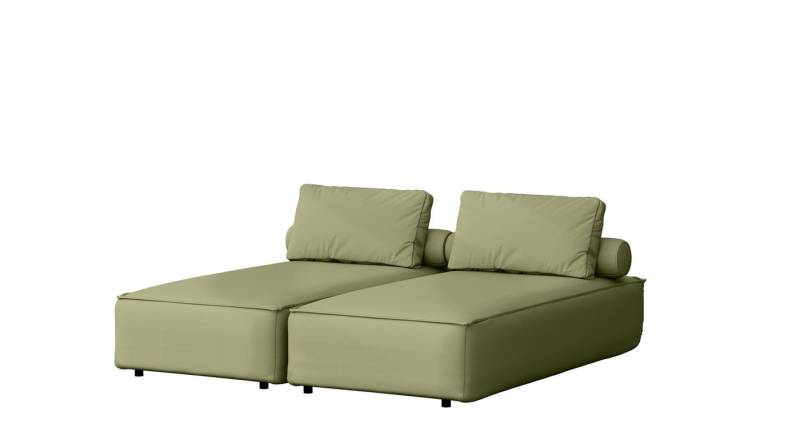 Fun Möbel Gartenliege Chaiselongue Sezlong Liege SUMMER, 2er-Set, 2 St., bestehend aus 2 Einzelliegen, inkl. 2 Rückenkissen und 2 Rollkissen von Fun Möbel