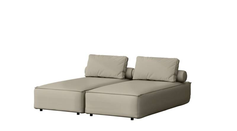 Fun Möbel Gartenliege Chaiselongue Sezlong Liege SUMMER, 2er-Set, 2 St., bestehend aus 2 Einzelliegen, inkl. 2 Rückenkissen und 2 Rollkissen von Fun Möbel