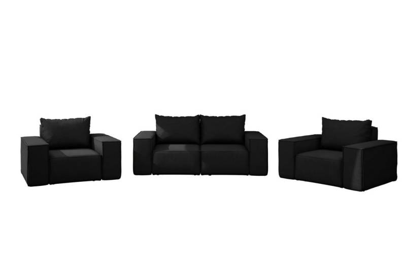 Fun Möbel Gartenlounge-Set Gartenmöbel-Set GARDENT 2er-1er-1er, (Set, 3-tlg., inkl. Rückenkissen), wetterfester Stoff NXL von Fun Möbel