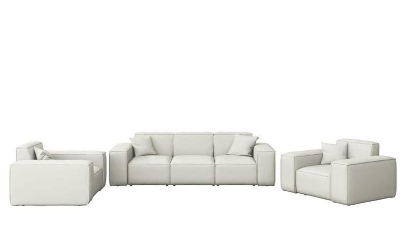 Fun Möbel Gartenlounge-Set Gartenmöbel-Set SUMMER 3-1-1, (Pflegeleichter und wetterfester Bezug, 3-tlg), inkl. 4 Zierkissen von Fun Möbel
