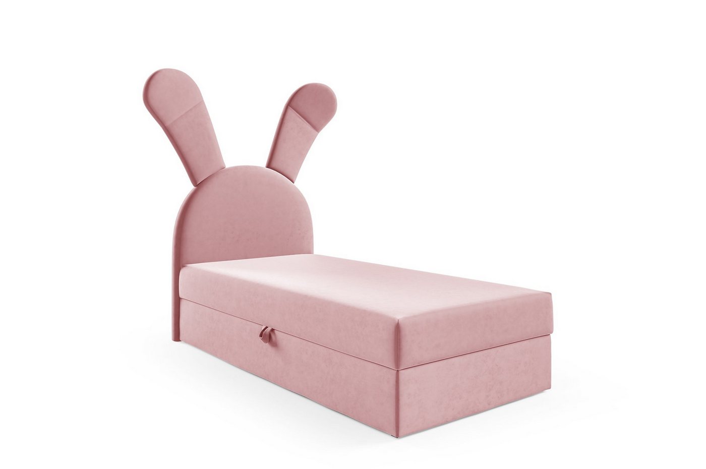Fun Möbel Kinderbett Polsterbett Bett MATILDA in Stoff Magic Velvet (100x200 cm), Bettkastenöffnung Rechts oder Links von Fun Möbel